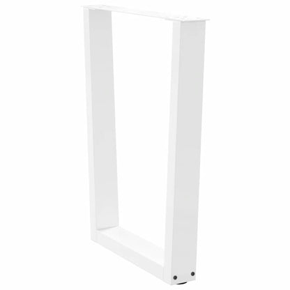 Gambe per tavolo da pranzo forma V 2 pz bianche 60x(72-73,3) cm