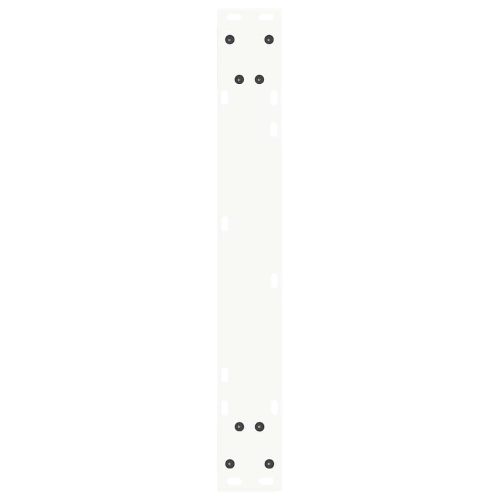 Gambe per Tavolo Pranzo a V 2 pz Bianco 60x(72-73,3)cm Acciaio