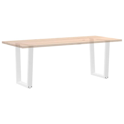 Gambe per tavolo da pranzo forma V 2 pz bianche 60x(72-73,3) cm