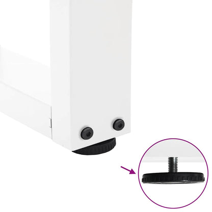 Gambe per Tavolo Pranzo a V 2 pz Bianco 60x(72-73,3)cm Acciaio