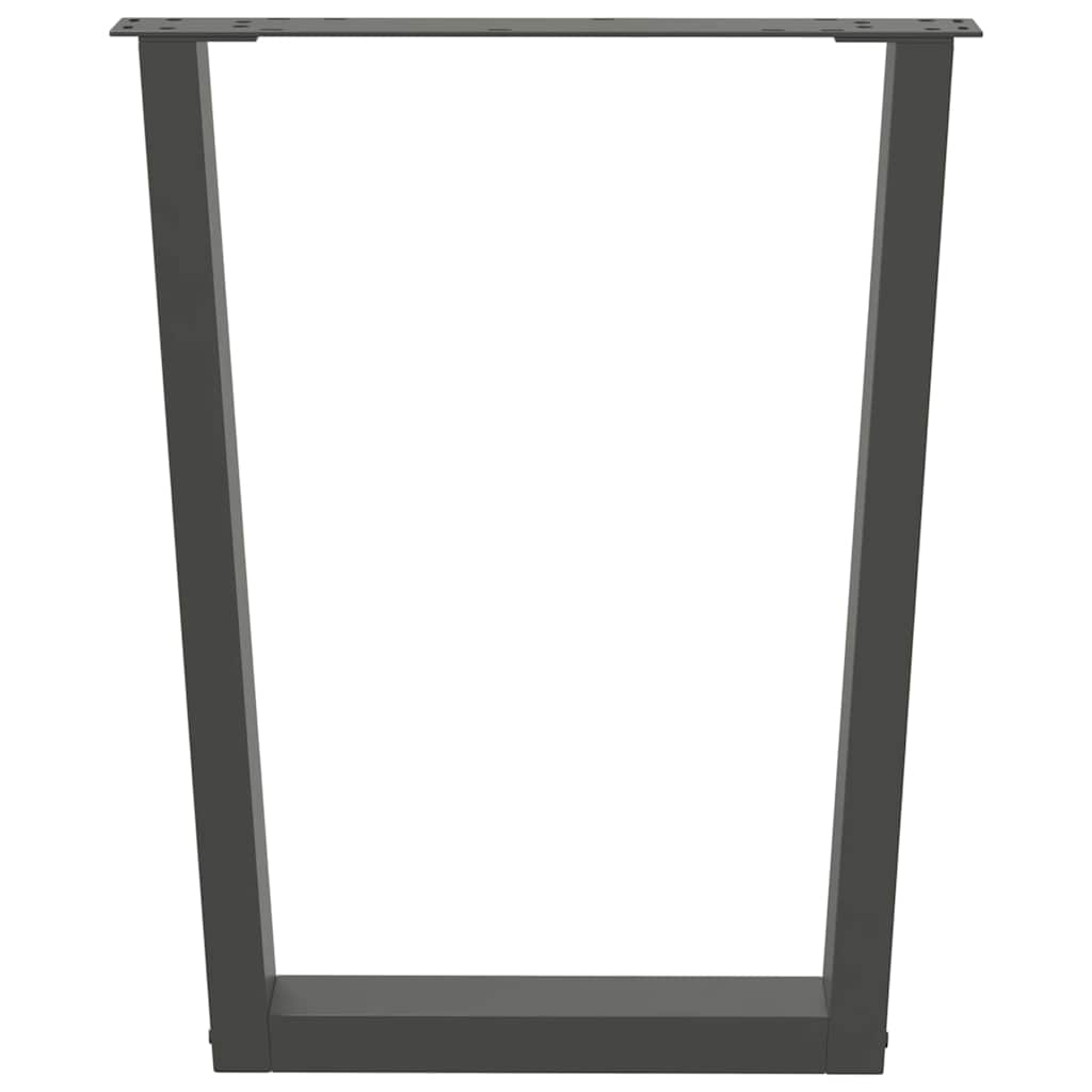 Gambe tavolo da pranzo forma V 2 pz Antracite 60x(72-73,3) cm
