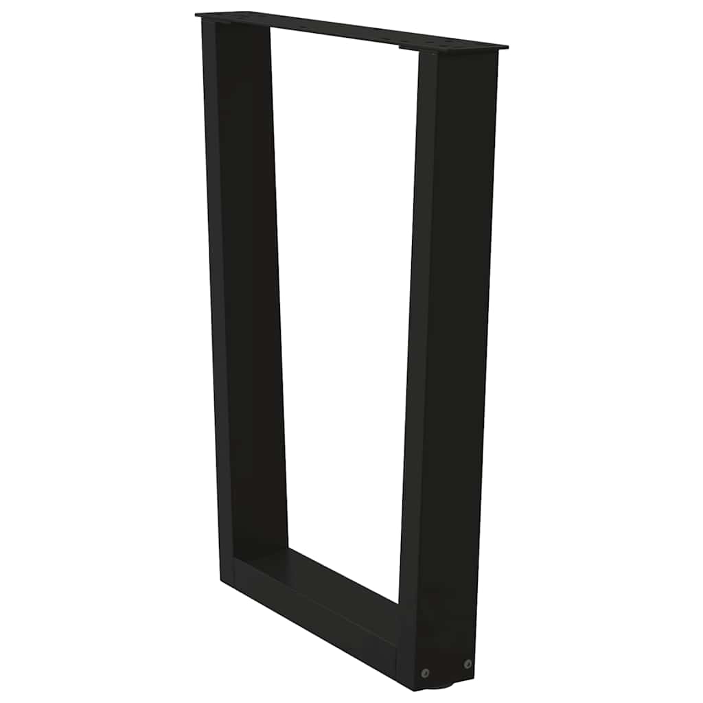 Gambe per Tavolo da Pranzo a V 2 pz Nero 70x(72-73,3)cm Acciaio - homemem39