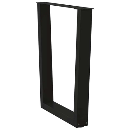 Gambe per Tavolo da Pranzo a V 2 pz Nero 70x(72-73,3)cm Acciaio - homemem39