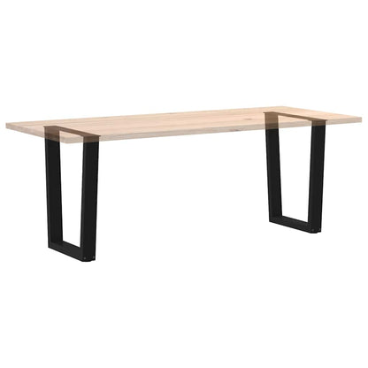 Gambe per tavolo da pranzo forma V 2 pz nere 70x(72-73,3) cm