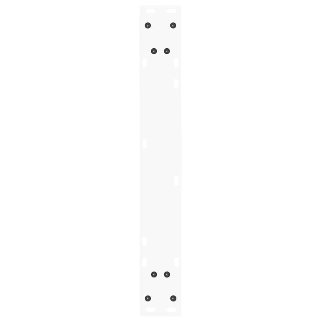 Gambe per Tavolo Pranzo a V 2 pz Bianco 70x(72-73,3)cm Acciaio - homemem39