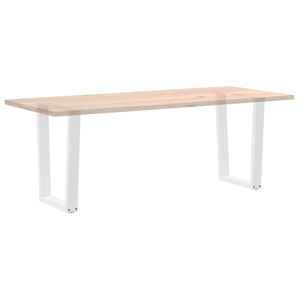Gambe per Tavolo Pranzo a V 2 pz Bianco 70x(72-73,3)cm Acciaio - homemem39