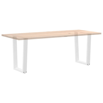 Gambe per Tavolo Pranzo a V 2 pz Bianco 70x(72-73,3)cm Acciaio - homemem39