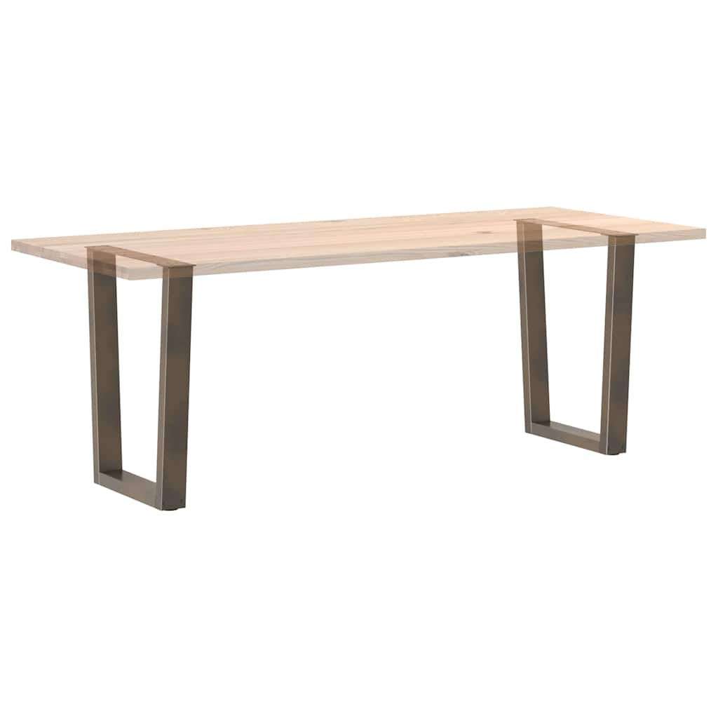 Gambe per Tavolo Pranzo a V 2pz Naturale 70x(72-73,3)cm Acciaio - homemem39