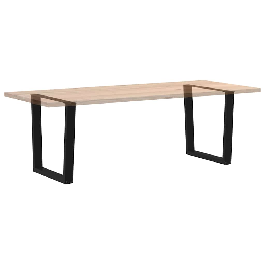 Gambe per tavolo da pranzo forma V 2 pz nere 80x(72-73,3) cm
