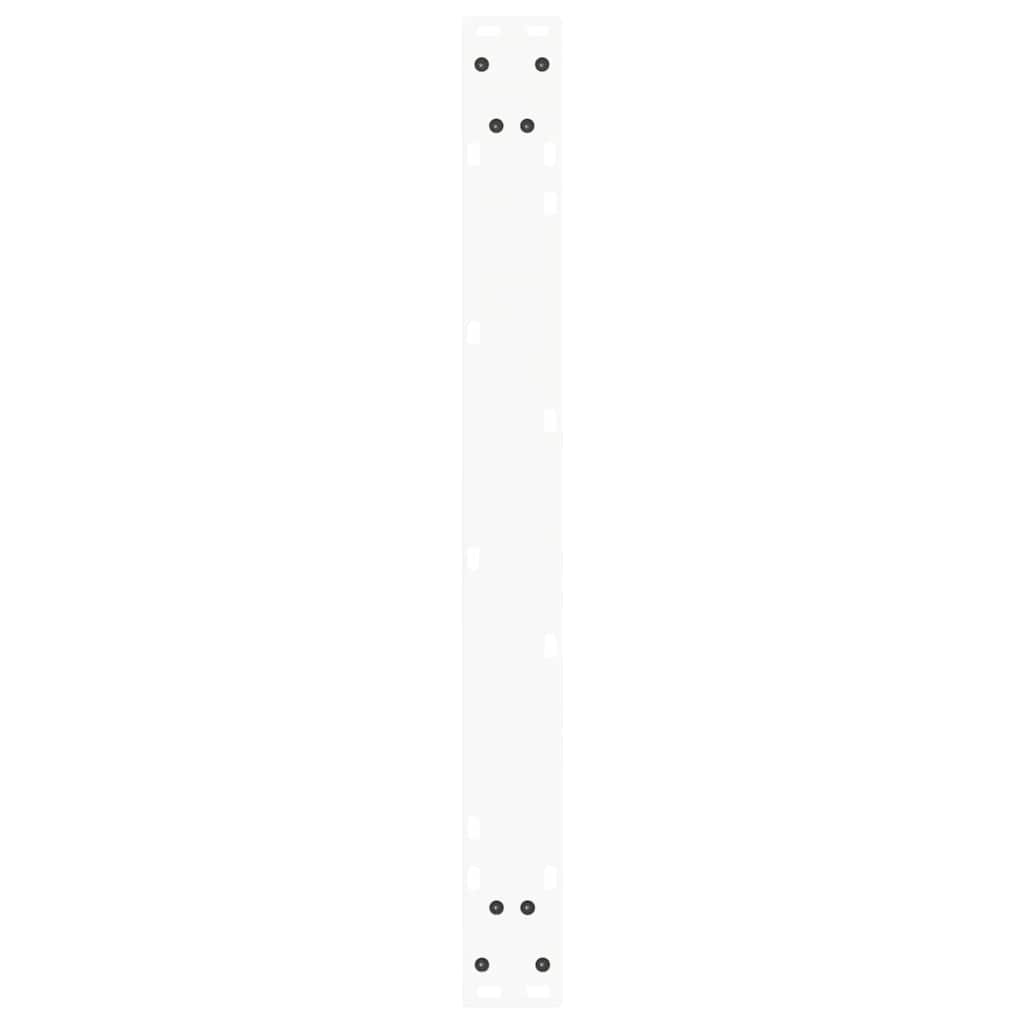 Gambe per Tavolo Pranzo a V 2 pz Bianco 80x(72-73,3)cm Acciaio - homemem39