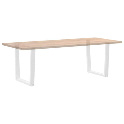 Gambe per tavolo da pranzo forma V 2 pz bianche 80x(72-73,3) cm