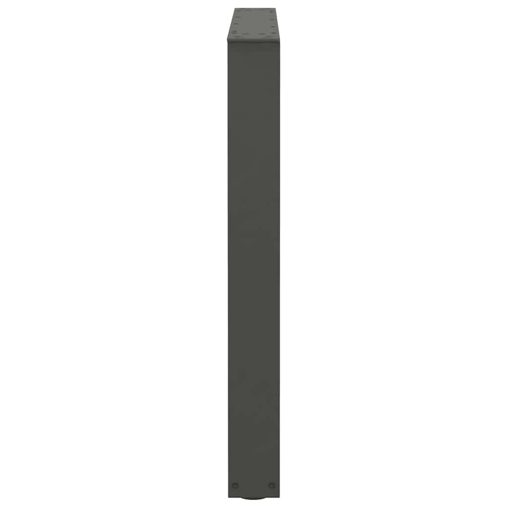 Gambe Tavolo Pranzo a V 2 pz Antracite 80x(72-73,3)cm Acciaio - homemem39