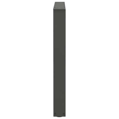 Gambe Tavolo Pranzo a V 2 pz Antracite 80x(72-73,3)cm Acciaio - homemem39