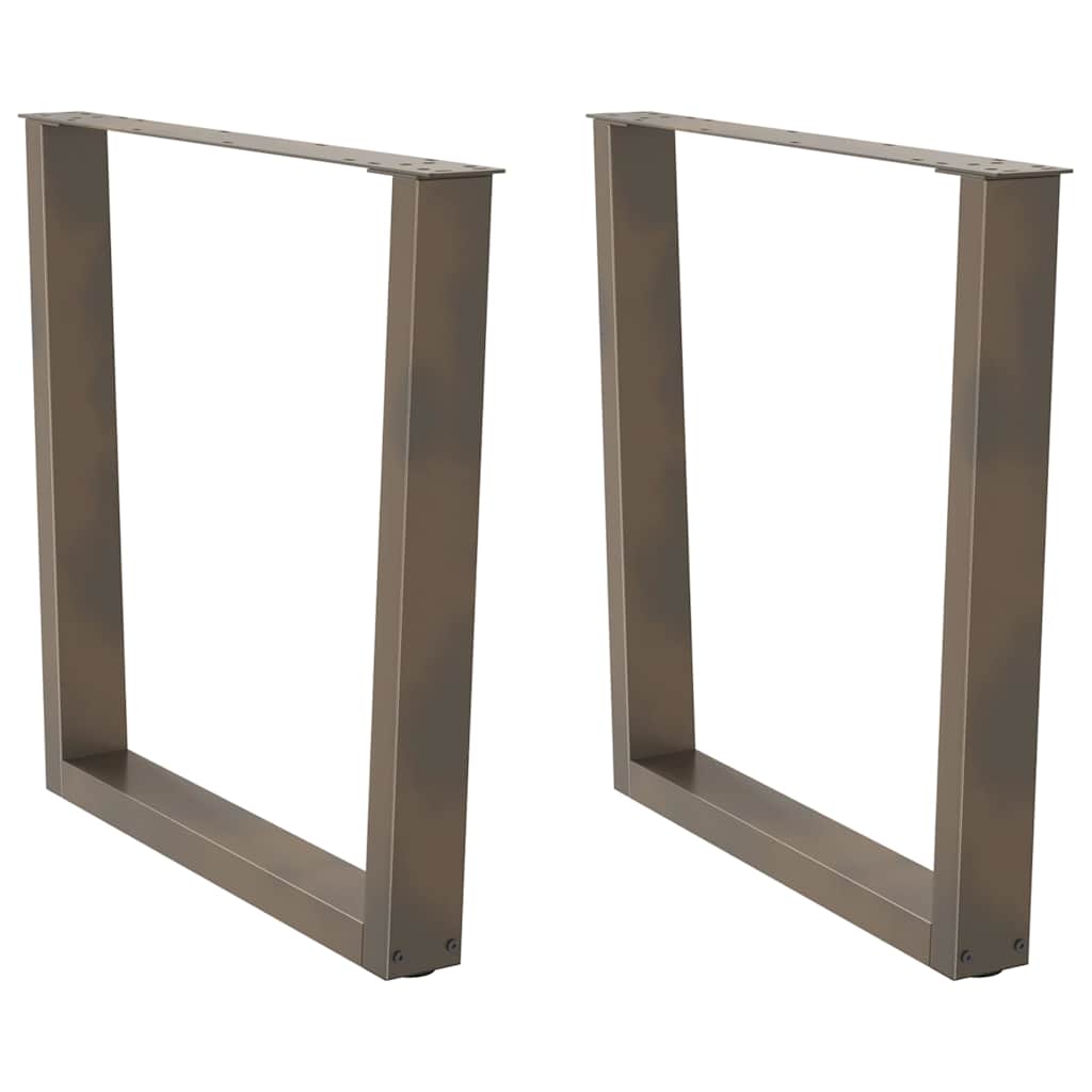 Gambe per Tavolo Pranzo a V 2pz Naturale 80x(72-73,3)cm Acciaio - homemem39