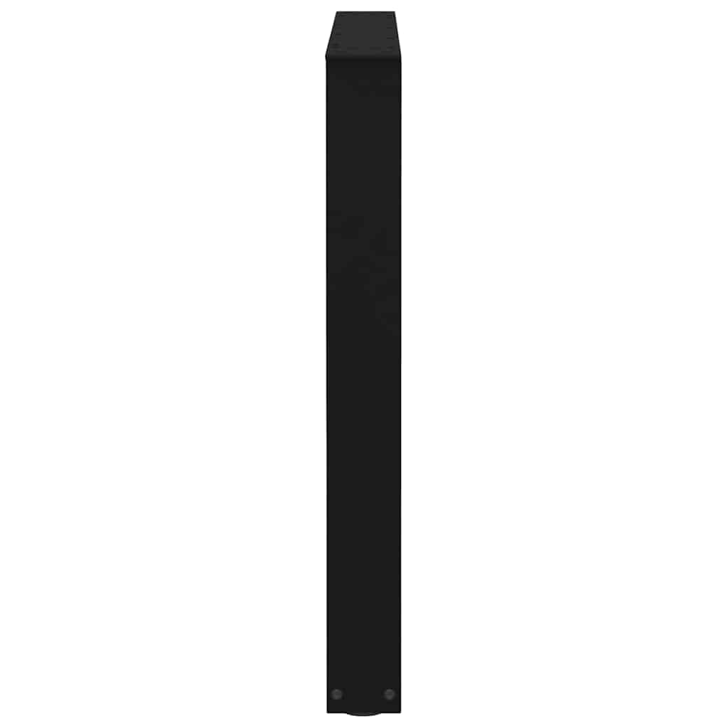 Gambe per tavolo da pranzo forma V 2 pz nere 90x(72-73,3) cm