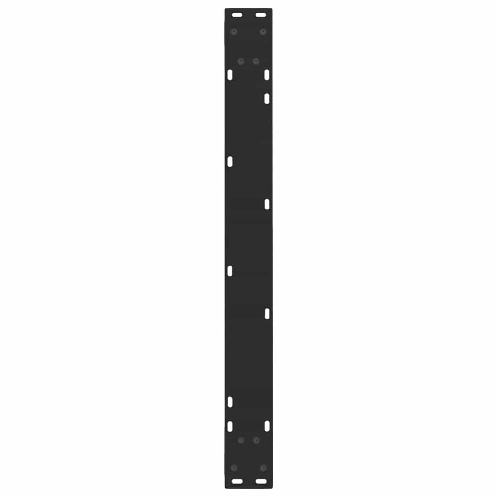 Gambe per tavolo da pranzo forma V 2 pz nere 90x(72-73,3) cm