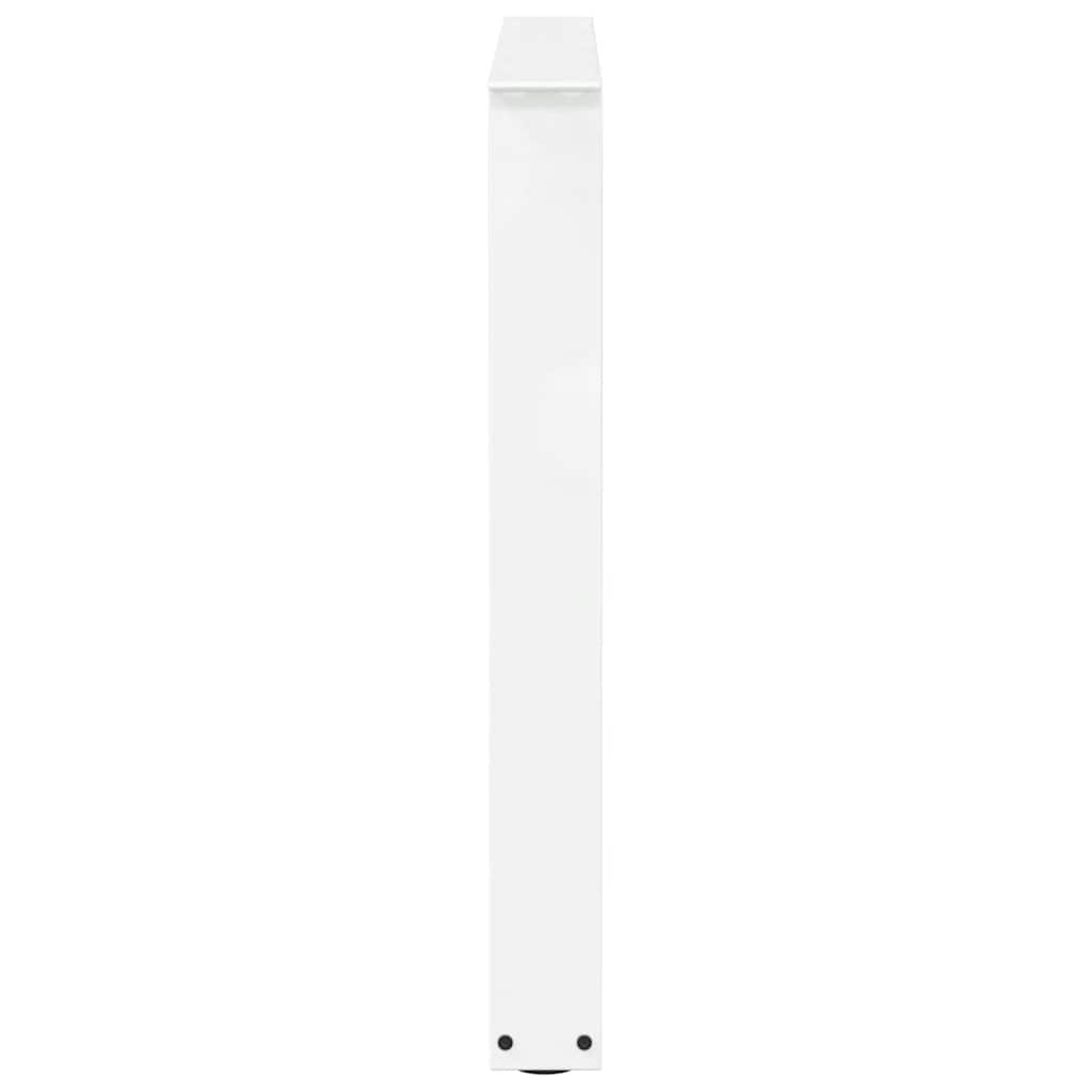 Gambe per Tavolo Pranzo a V 2 pz Bianco 90x(72-73,3)cm Acciaio - homemem39
