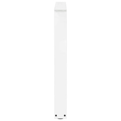 Gambe per Tavolo Pranzo a V 2 pz Bianco 90x(72-73,3)cm Acciaio - homemem39