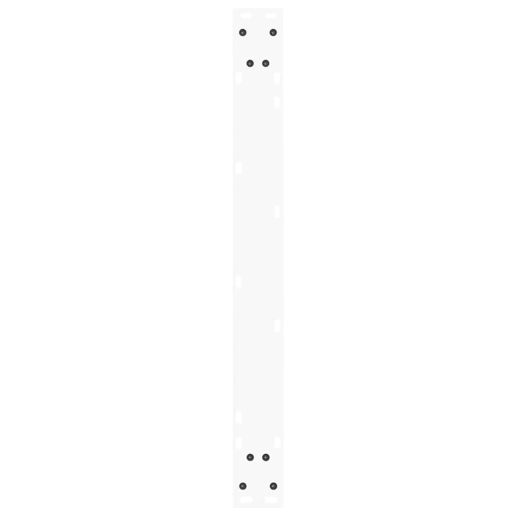 Gambe per Tavolo Pranzo a V 2 pz Bianco 90x(72-73,3)cm Acciaio - homemem39