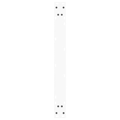 Gambe per Tavolo Pranzo a V 2 pz Bianco 90x(72-73,3)cm Acciaio - homemem39