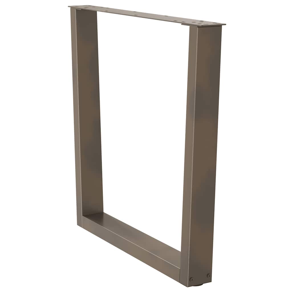 Gambe per Tavolo Pranzo a V 2pz Naturale 90x(72-73,3)cm Acciaio - homemem39