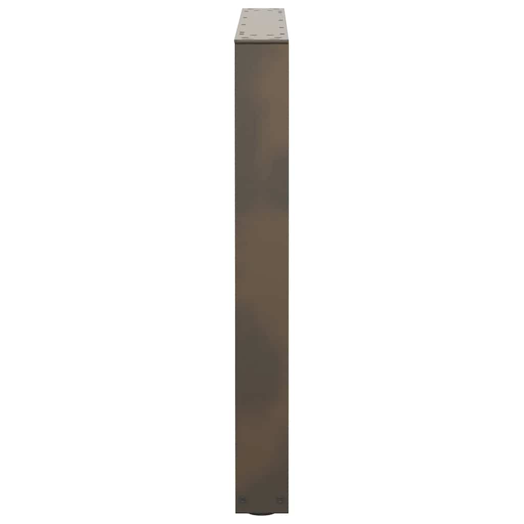 Gambe per Tavolo Pranzo a V 2pz Naturale 90x(72-73,3)cm Acciaio - homemem39