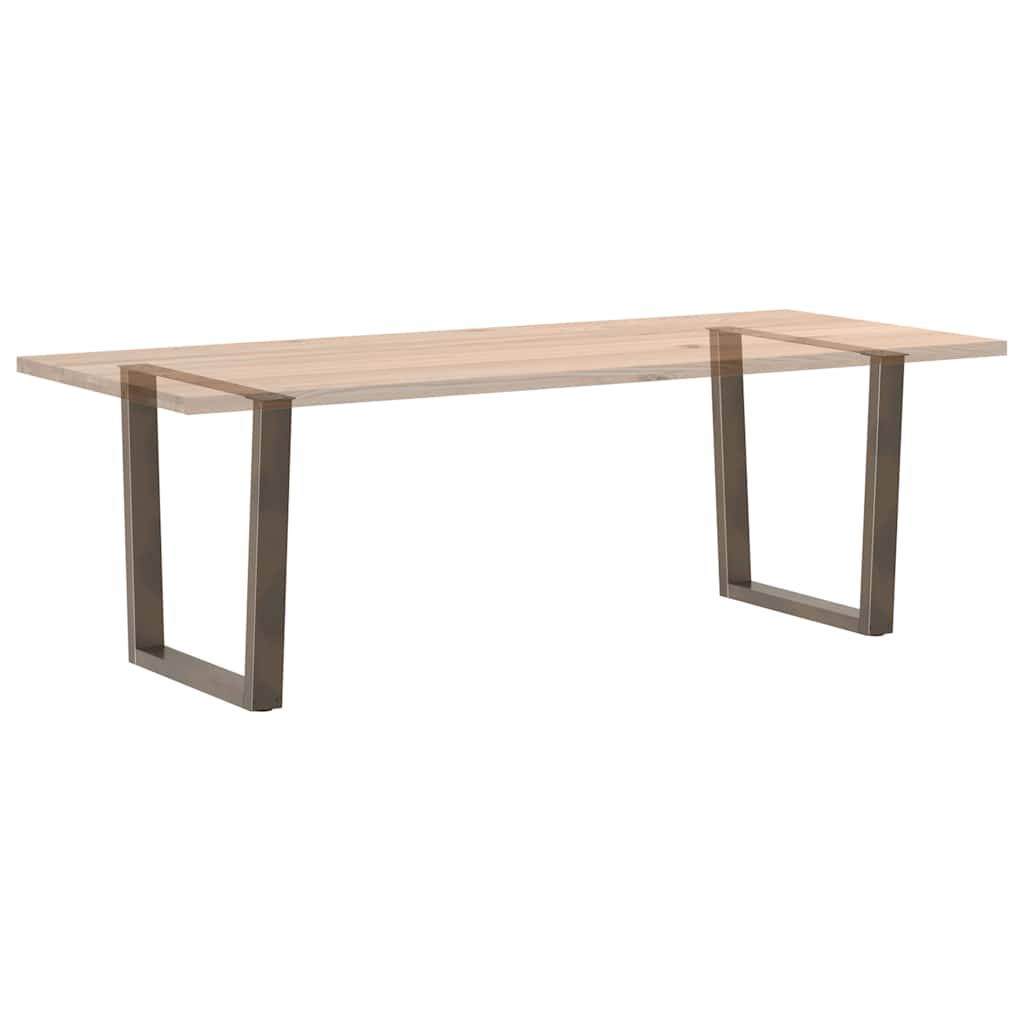 Gambe per Tavolo Pranzo a V 2pz Naturale 90x(72-73,3)cm Acciaio - homemem39