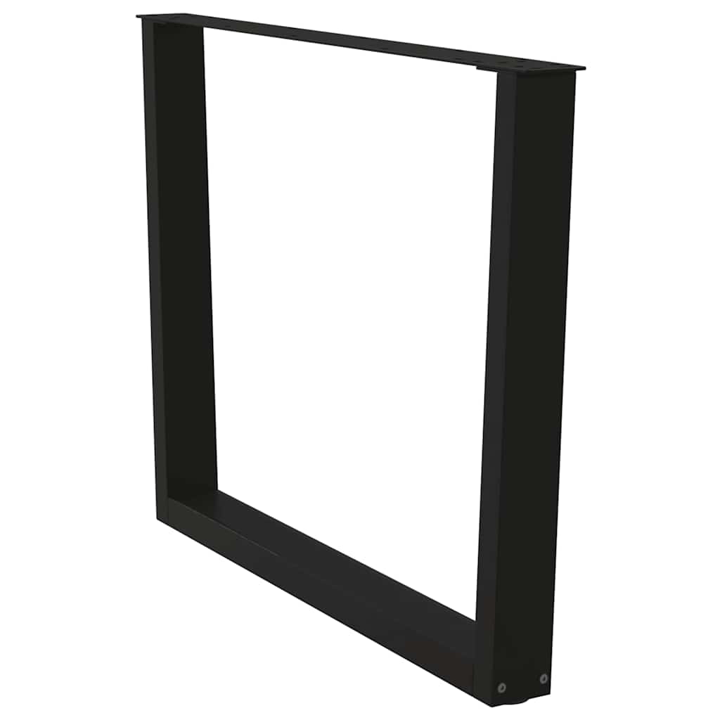 Gambe per Tavolo da Pranzo a V 2pz Nero 100x(72-73,3)cm Acciaio - homemem39