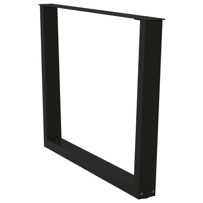 Gambe per Tavolo da Pranzo a V 2pz Nero 100x(72-73,3)cm Acciaio - homemem39