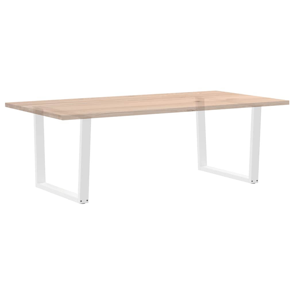Gambe per Tavolo Pranzo a V 2 pz Bianco 100x(72-73,3)cm Acciaio - homemem39