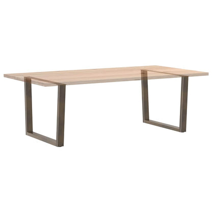 Gambe Tavolo Pranzo a V 2 pz Naturale 100x(72-73,3)cm Acciaio - homemem39