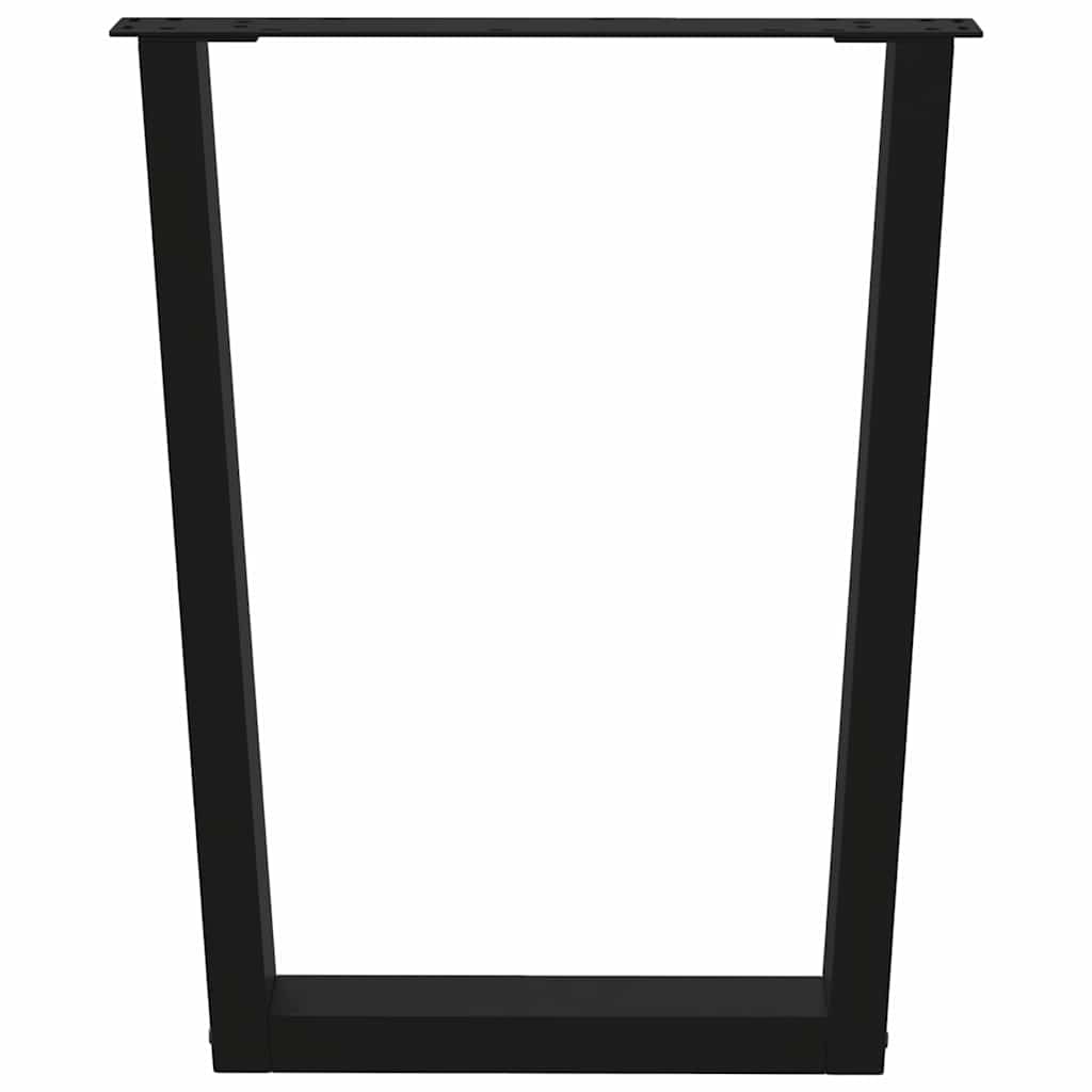 Gambe per Tavolo da Pranzo a V 3 pz Nero 70x(72-73,3)cm Acciaio - homemem39