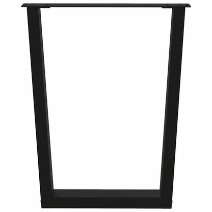 Gambe per Tavolo da Pranzo a V 3 pz Nero 70x(72-73,3)cm Acciaio - homemem39
