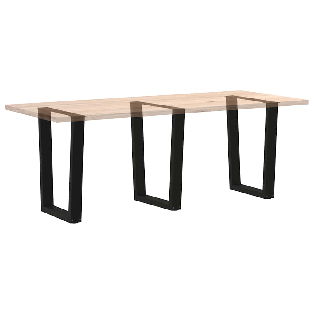 Gambe per Tavolo da Pranzo a V 3 pz Nero 70x(72-73,3)cm Acciaio - homemem39