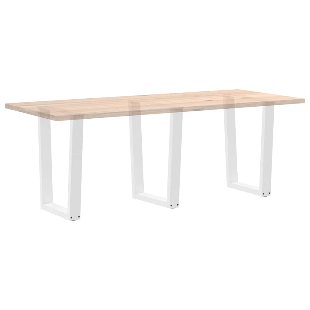 Gambe per Tavolo Pranzo a V 3 pz Bianco 70x(72-73,3)cm Acciaio - homemem39