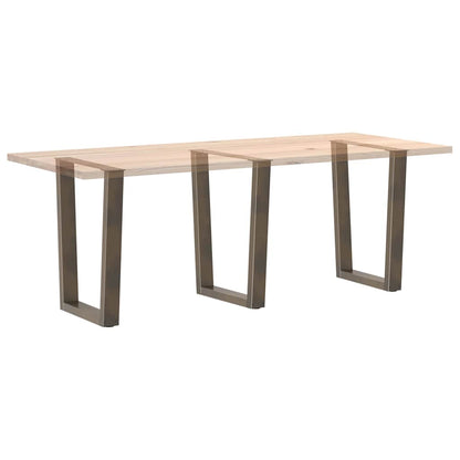 Gambe per Tavolo Pranzo a V 3pz Naturale 70x(72-73,3)cm Acciaio - homemem39