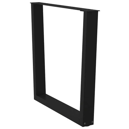 Gambe per Tavolo da Pranzo a V 3 pz Nero 80x(72-73,3)cm Acciaio - homemem39