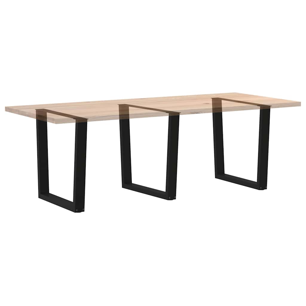 Gambe per tavolo da pranzo forma V 3 pz nere 80x(72-73,3) cm
