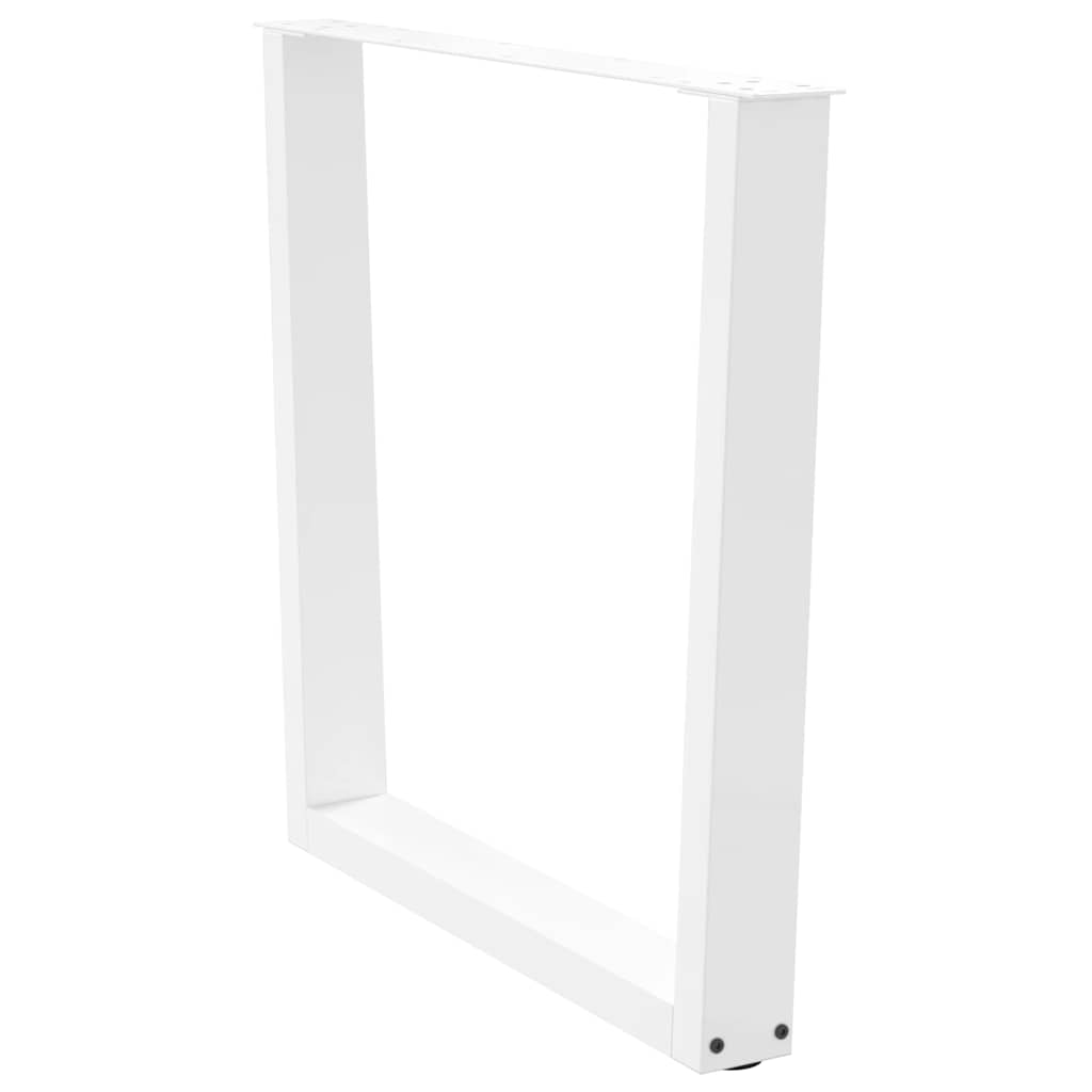 Gambe per Tavolo Pranzo a V 3 pz Bianco 80x(72-73,3)cm Acciaio - homemem39