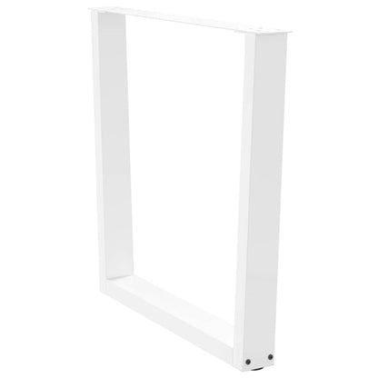 Gambe per Tavolo Pranzo a V 3 pz Bianco 80x(72-73,3)cm Acciaio - homemem39