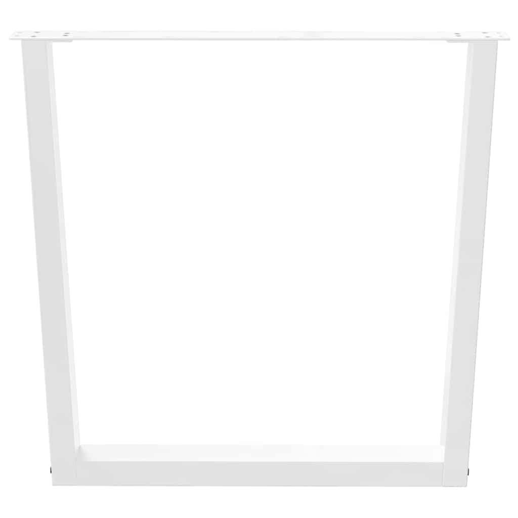 Gambe per tavolo da pranzo forma V 3 pz bianche 80x(72-73,3) cm