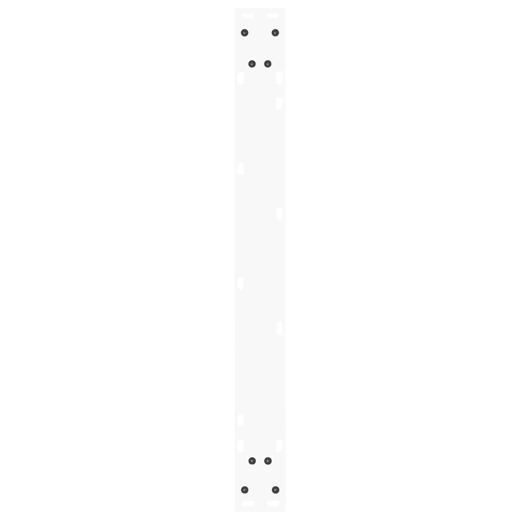 Gambe per Tavolo Pranzo a V 3 pz Bianco 80x(72-73,3)cm Acciaio - homemem39