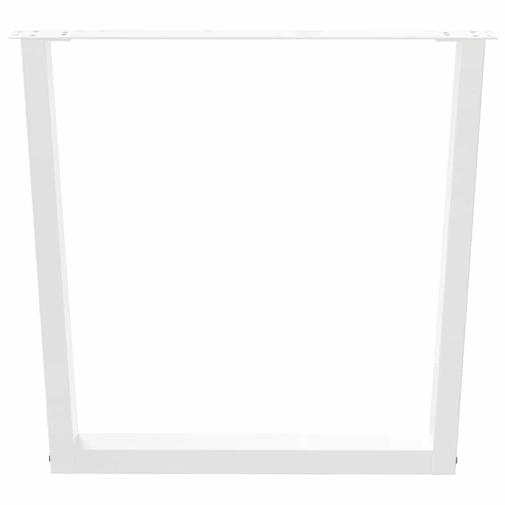 Gambe per Tavolo Pranzo a V 3 pz Bianco 90x(72-73,3)cm Acciaio - homemem39