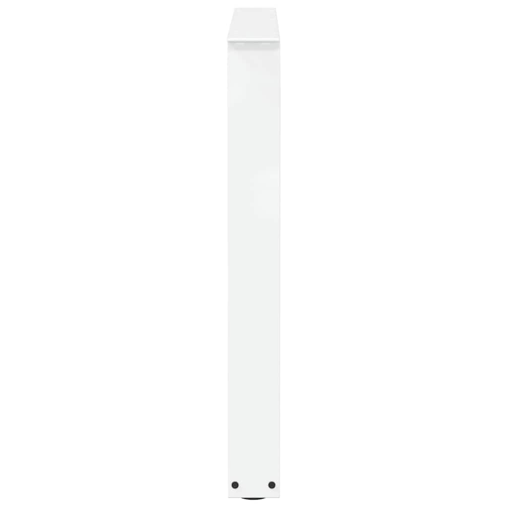 Gambe per Tavolo Pranzo a V 3 pz Bianco 90x(72-73,3)cm Acciaio - homemem39