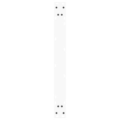 Gambe per Tavolo Pranzo a V 3 pz Bianco 90x(72-73,3)cm Acciaio - homemem39
