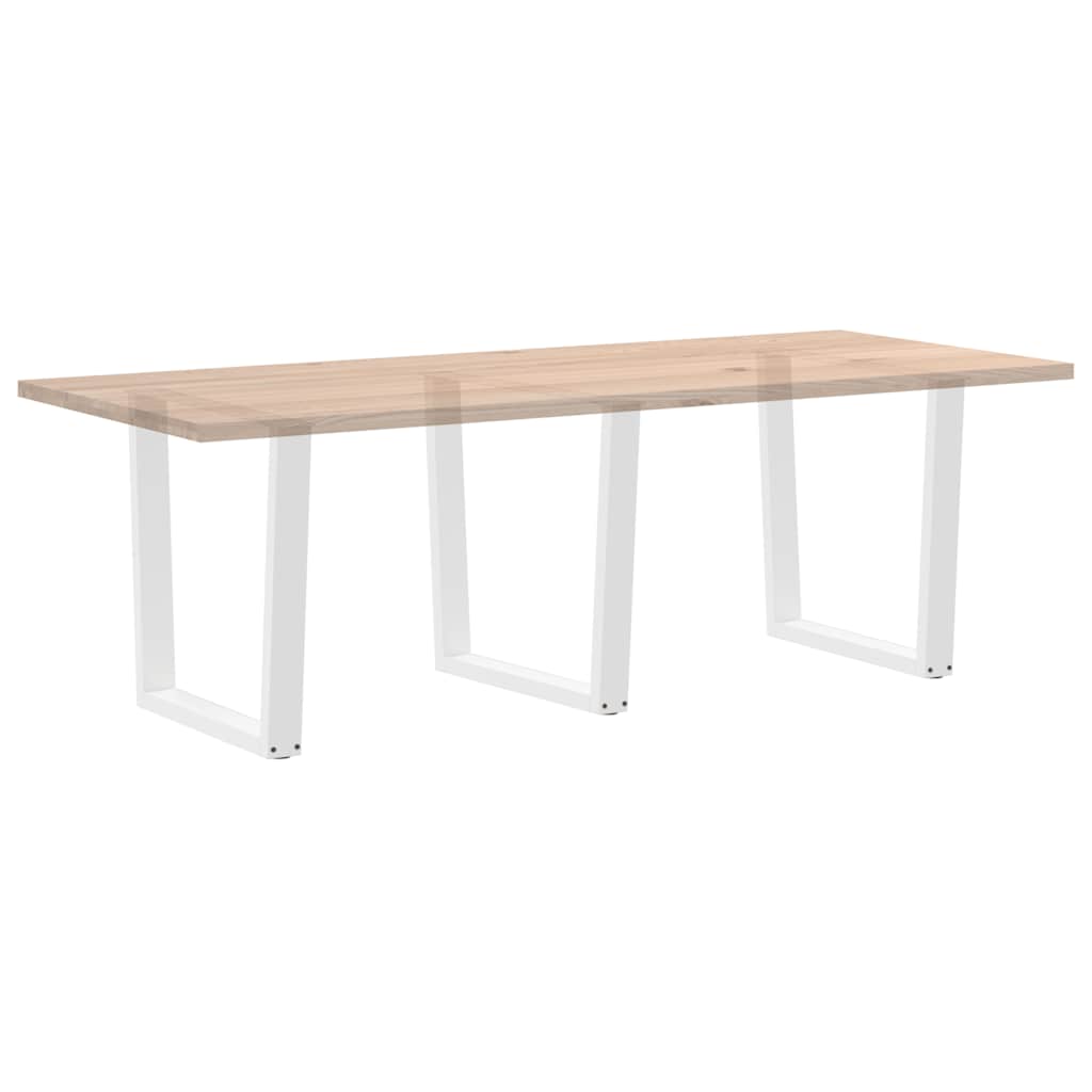 Gambe per Tavolo Pranzo a V 3 pz Bianco 90x(72-73,3)cm Acciaio - homemem39