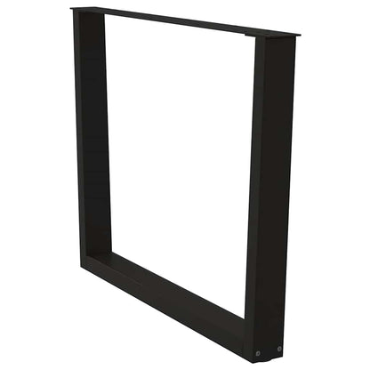 Gambe per Tavolo da Pranzo a V 3pz Nero 100x(72-73,3)cm Acciaio - homemem39