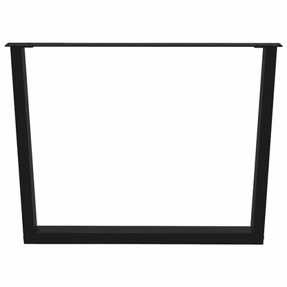 Gambe per Tavolo da Pranzo a V 3pz Nero 100x(72-73,3)cm Acciaio - homemem39