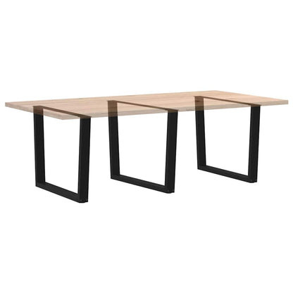 Gambe per Tavolo da Pranzo a V 3pz Nero 100x(72-73,3)cm Acciaio - homemem39
