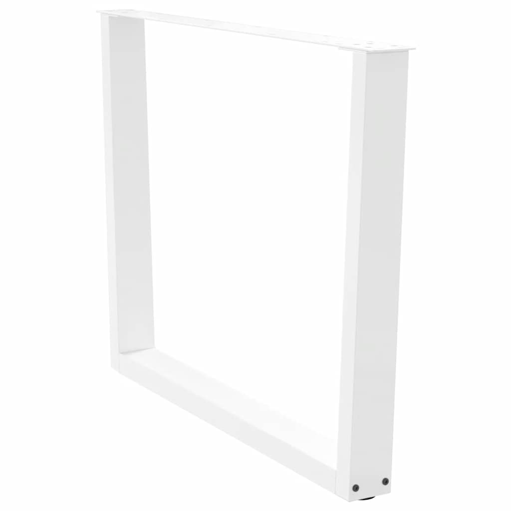 Gambe per Tavolo Pranzo a V 3 pz Bianco 100x(72-73,3)cm Acciaio - homemem39